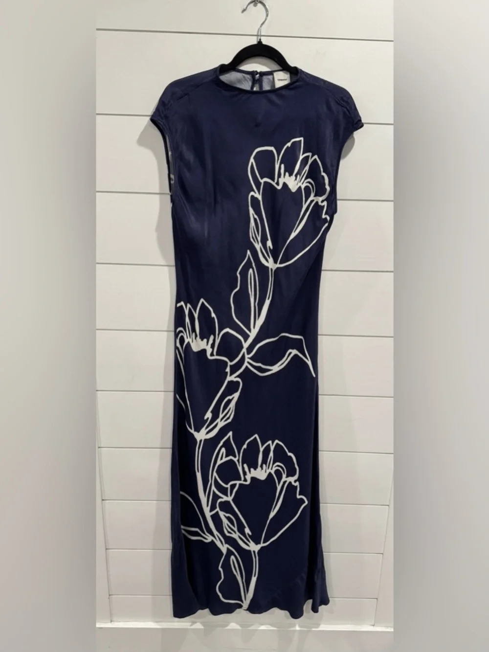 Anthropologie Maeve navy mock neck slip dress - Picture 4 of 9